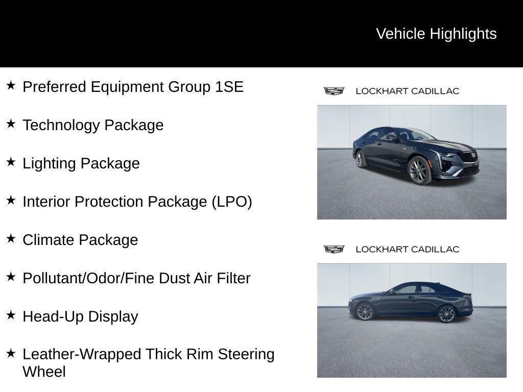 new 2025 Cadillac CT4 car, priced at $50,885