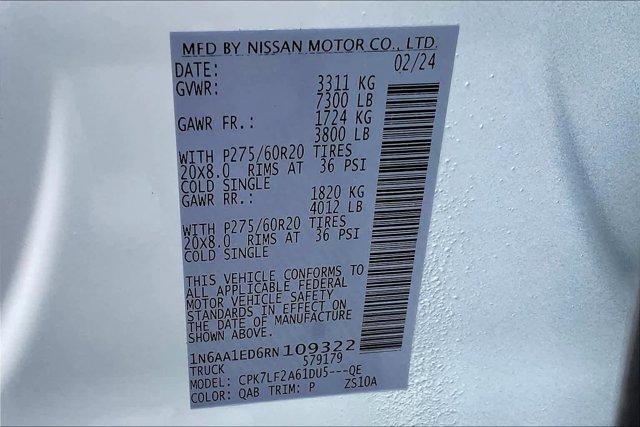 new 2024 Nissan Titan car, priced at $69,600