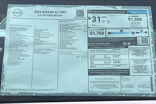 new 2024 Nissan Altima car, priced at $30,990