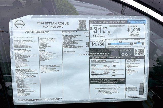 new 2024 Nissan Rogue car, priced at $44,400