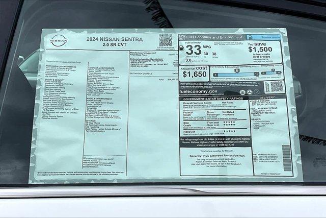 new 2024 Nissan Sentra car, priced at $24,900