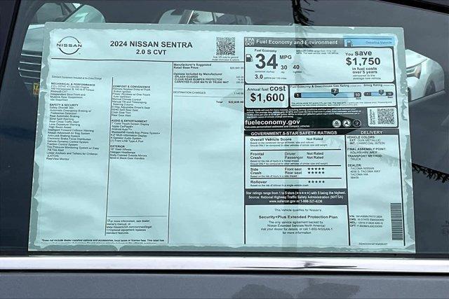 new 2024 Nissan Sentra car, priced at $21,690