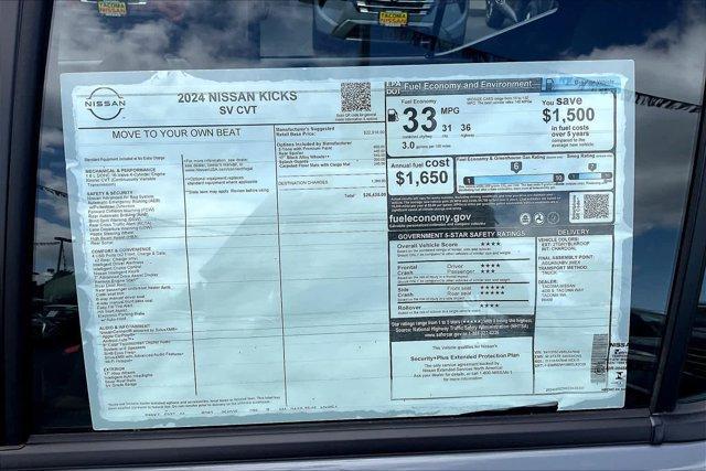 new 2024 Nissan Kicks car, priced at $26,435