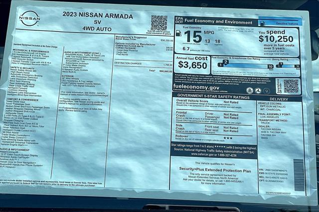 new 2023 Nissan Armada car, priced at $49,900