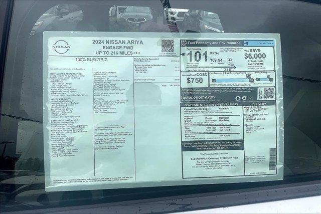 new 2024 Nissan ARIYA car, priced at $41,935