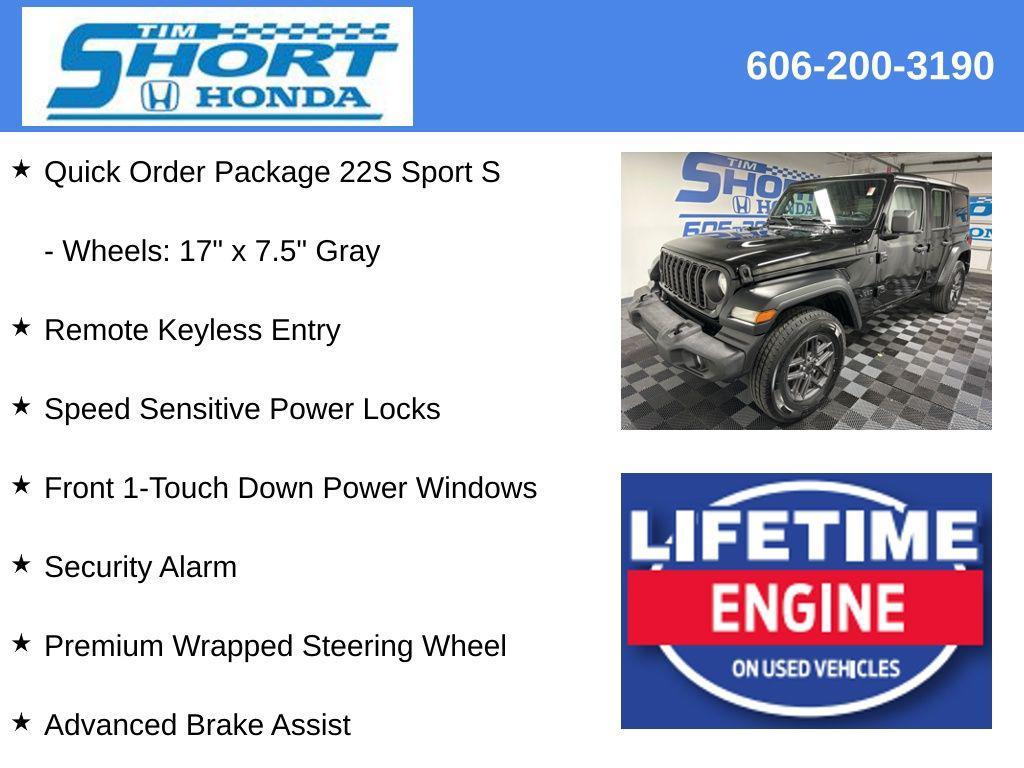 used 2024 Jeep Wrangler car, priced at $33,300