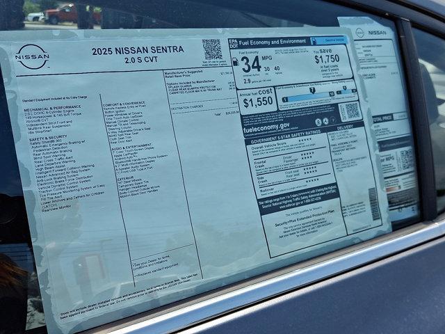 new 2025 Nissan Sentra car, priced at $22,445