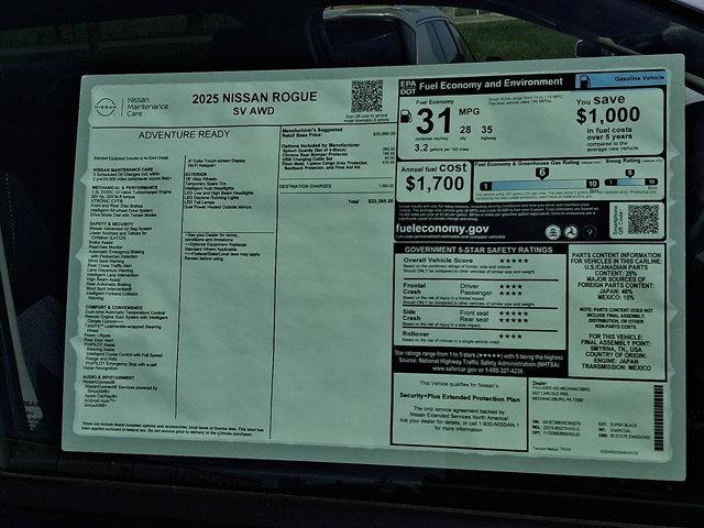 new 2025 Nissan Rogue car, priced at $31,877