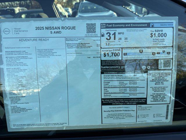 new 2025 Nissan Rogue car, priced at $31,271