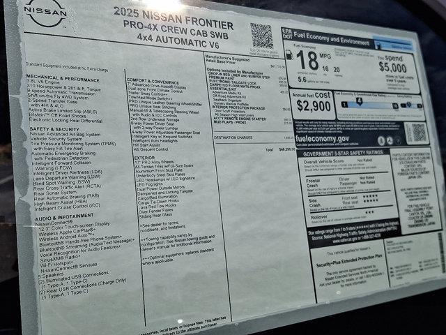 new 2025 Nissan Frontier car, priced at $44,713