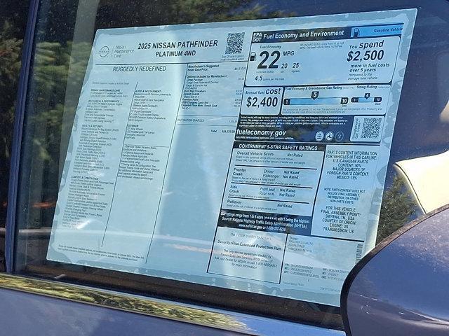 new 2025 Nissan Pathfinder car, priced at $52,030