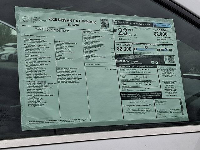 new 2025 Nissan Pathfinder car, priced at $48,480