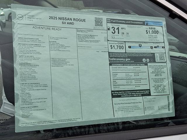new 2025 Nissan Rogue car, priced at $33,466