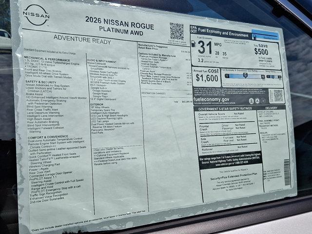new 2026 Nissan Rogue car, priced at $41,368