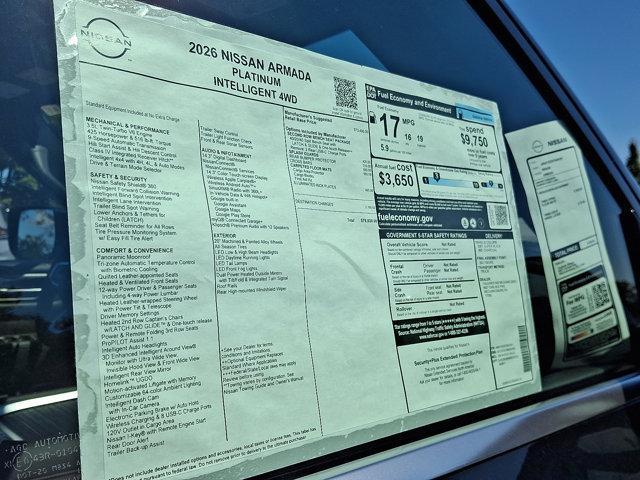 new 2026 Nissan Armada car, priced at $73,348