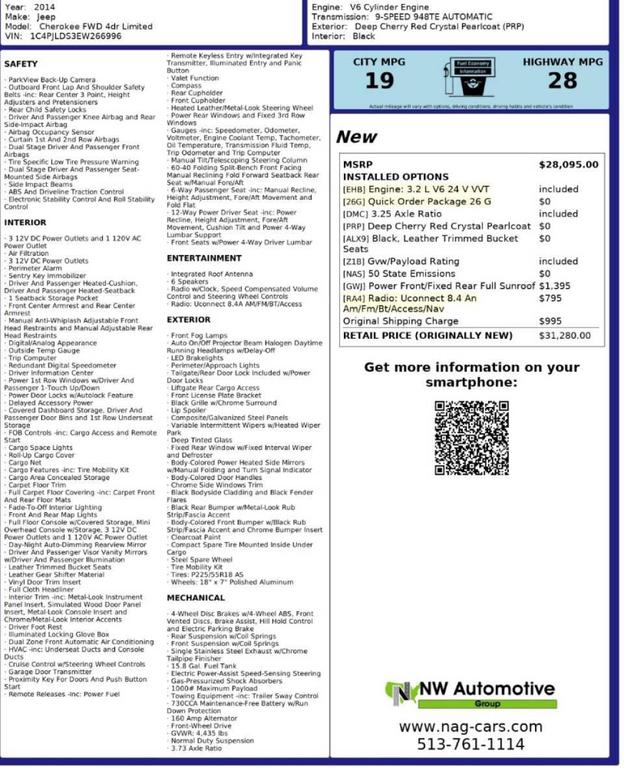 used 2014 Jeep Cherokee car, priced at $9,993