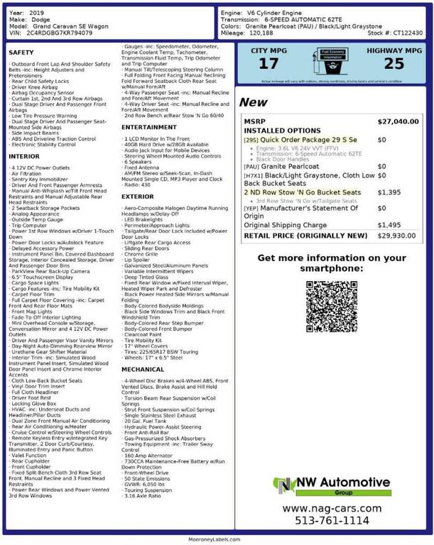 used 2019 Dodge Grand Caravan car, priced at $7,493