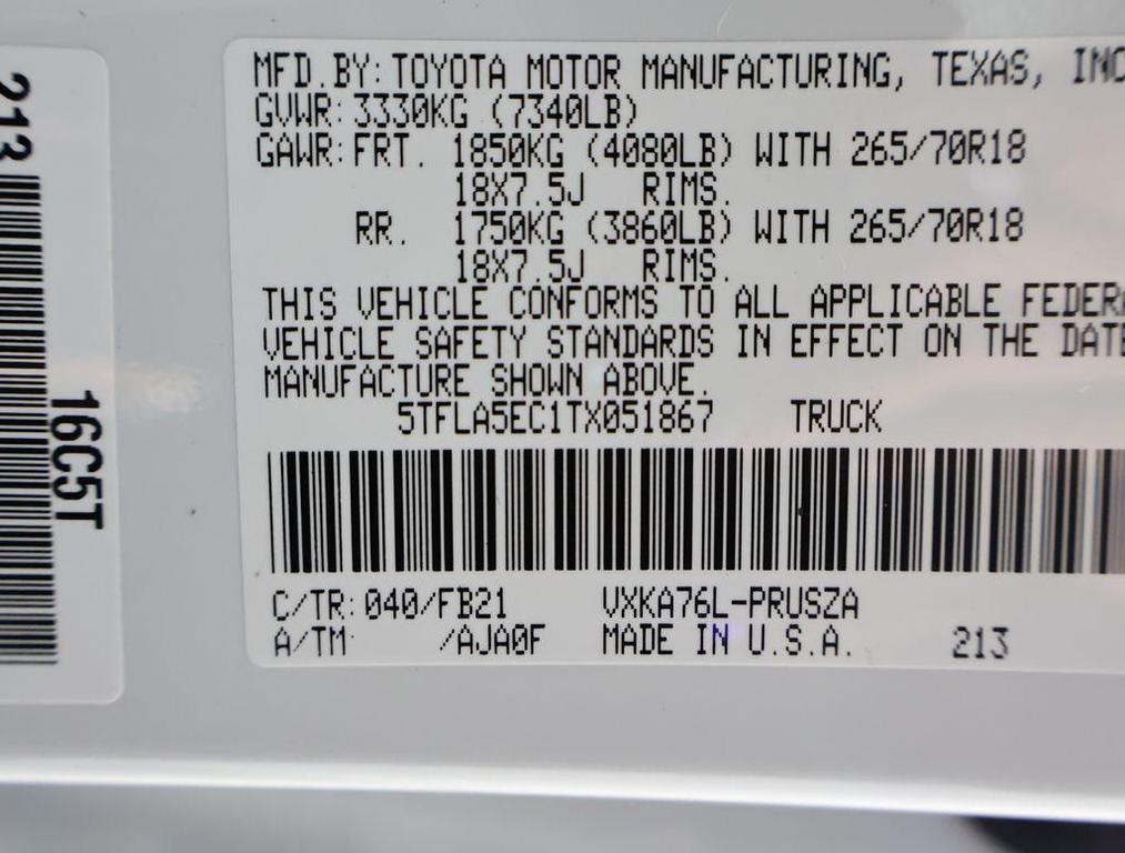 new 2026 Toyota Tundra car, priced at $59,081