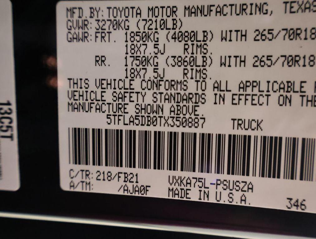 new 2026 Toyota Tundra car, priced at $60,569