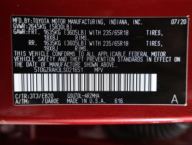 used 2020 Toyota Highlander car, priced at $19,995