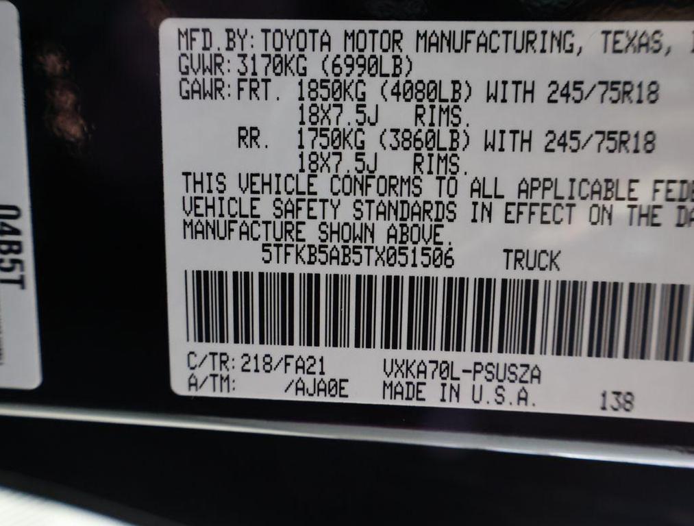 new 2026 Toyota Tundra car, priced at $50,070