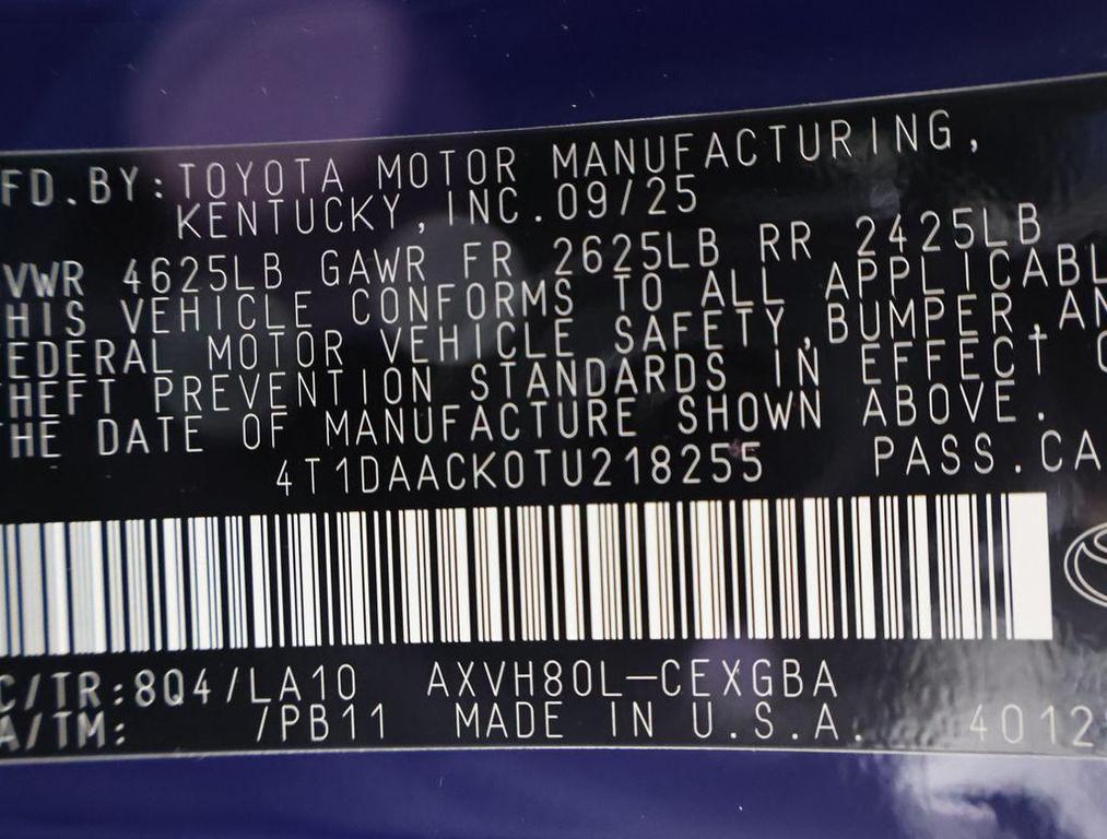 new 2026 Toyota Camry car, priced at $37,622