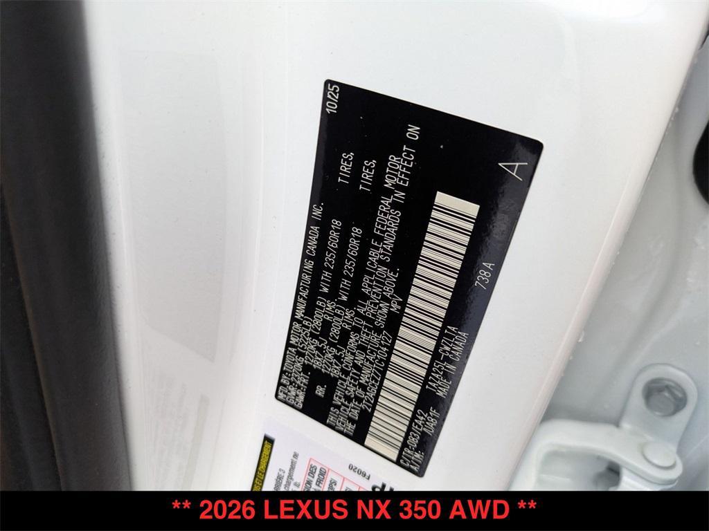 new 2026 Lexus NX 350 car, priced at $49,410