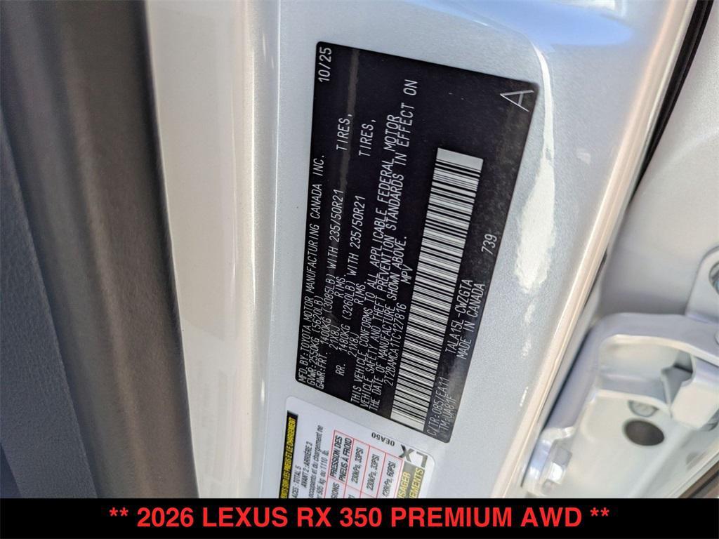 new 2026 Lexus RX 350 car, priced at $60,085