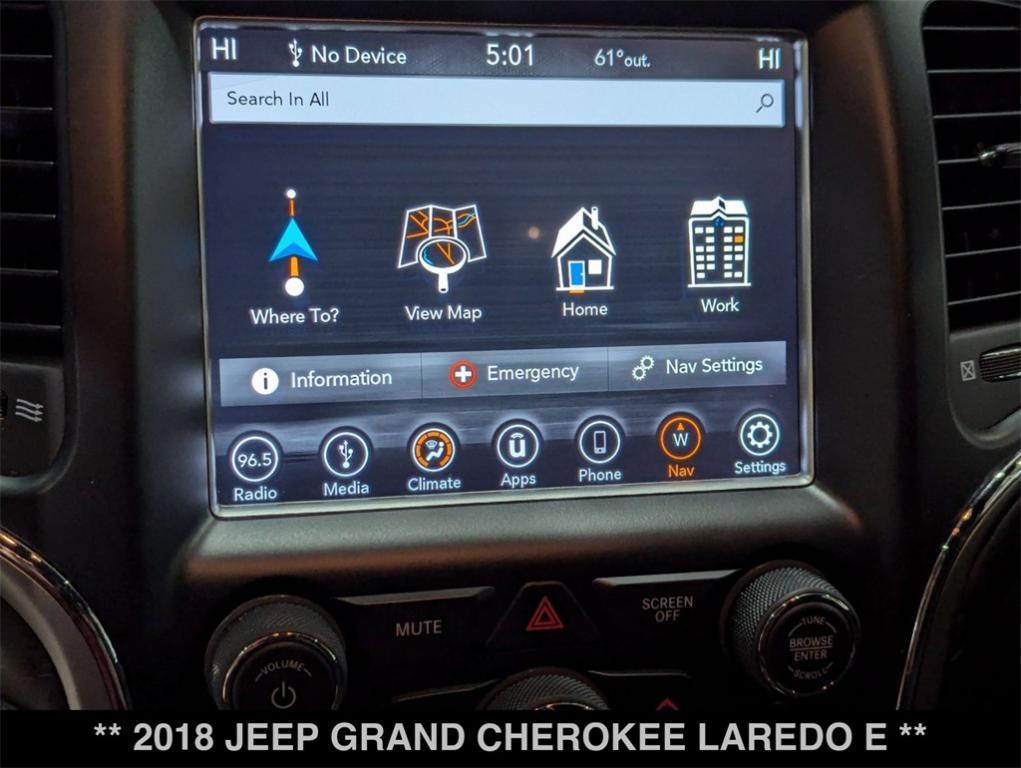 used 2018 Jeep Grand Cherokee car, priced at $15,907