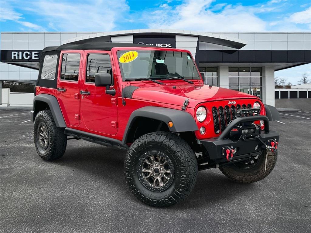 used 2014 Jeep Wrangler Unlimited car, priced at $14,004