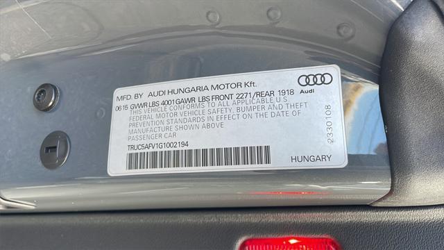 used 2016 Audi TT car, priced at $17,886