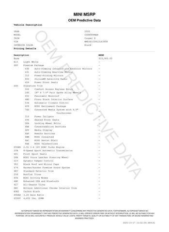 used 2020 MINI Countryman car, priced at $20,772