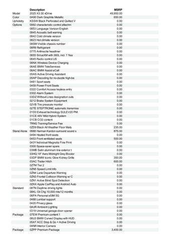 new 2025 BMW X3 car, priced at $57,935
