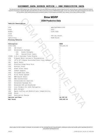 used 2021 BMW 530e car, priced at $34,387