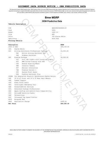 new 2024 BMW i5 car, priced at $81,595