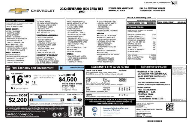 used 2022 Chevrolet Silverado 1500 car, priced at $42,985