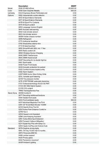 new 2026 BMW X3 car, priced at $73,275
