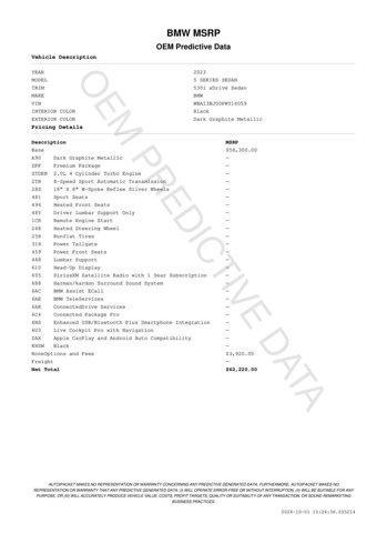 used 2023 BMW 530 car, priced at $39,987