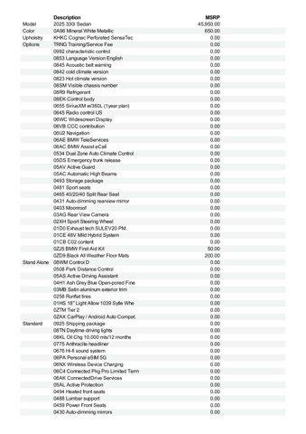 new 2025 BMW 330 car, priced at $49,925