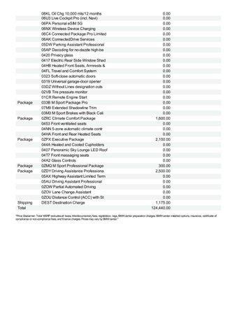 new 2026 BMW X7 car, priced at $124,440