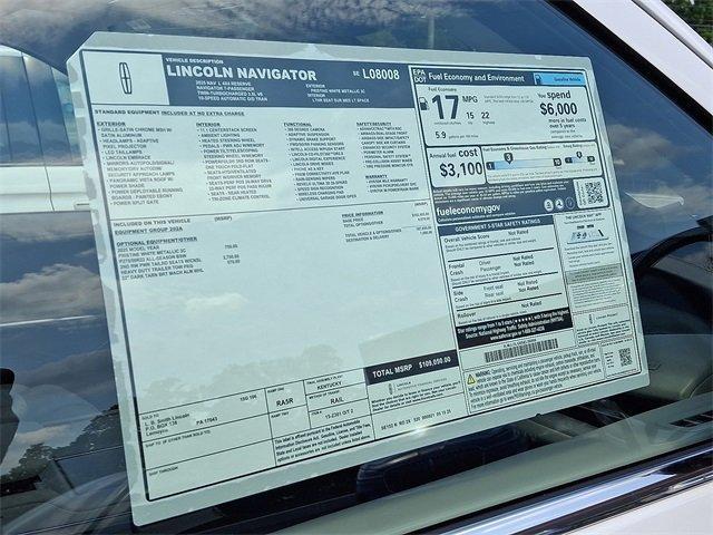 new 2025 Lincoln Navigator L car, priced at $109,050