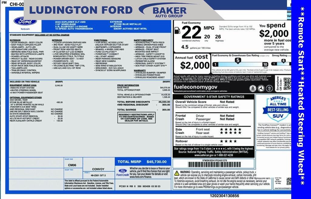 used 2023 Ford Explorer car, priced at $29,200