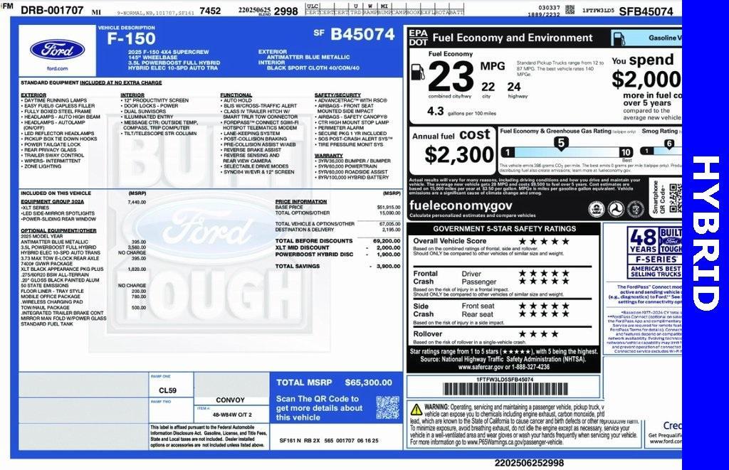 new 2025 Ford F-150 car, priced at $61,029