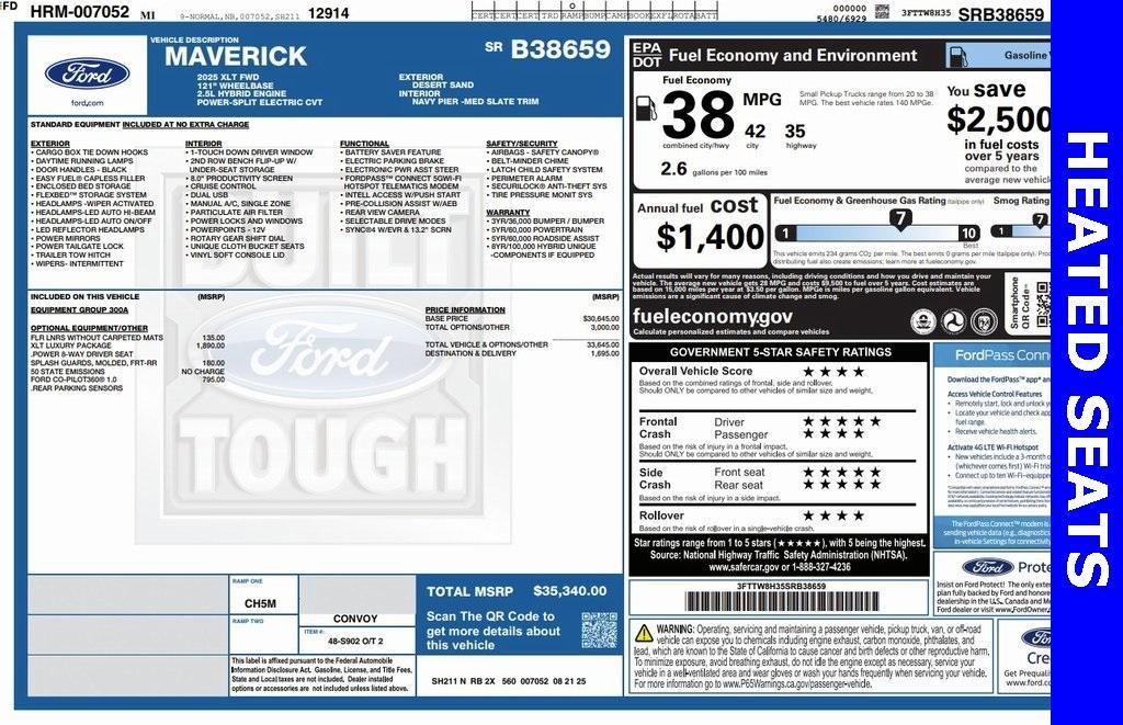 new 2025 Ford Maverick car, priced at $34,577