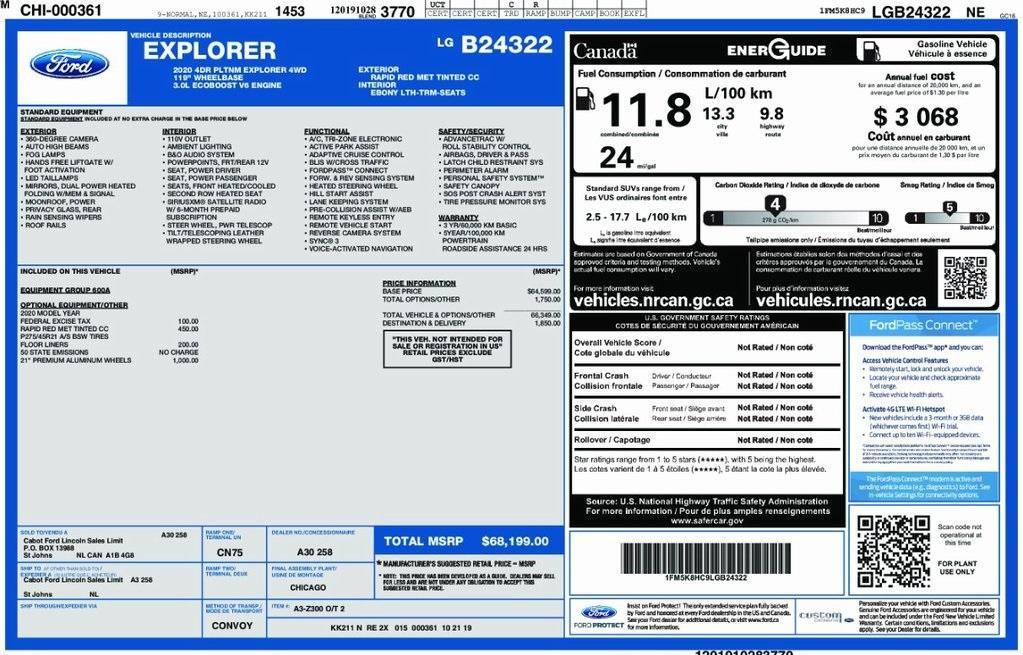 used 2020 Ford Explorer car, priced at $29,900