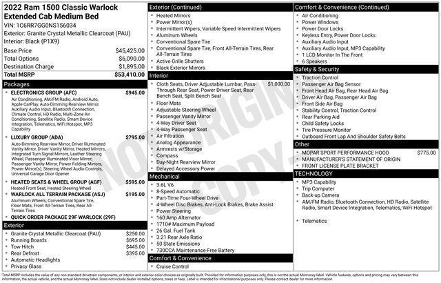used 2022 Ram 1500 Classic car, priced at $33,000