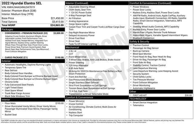 used 2022 Hyundai Elantra car, priced at $17,700
