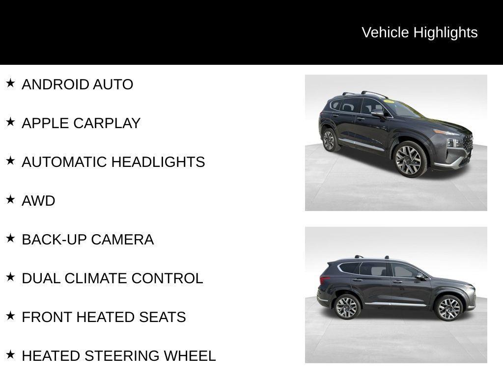 used 2021 Hyundai Santa Fe car, priced at $21,601
