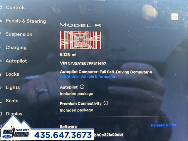 used 2023 Tesla Model S car, priced at $73,500