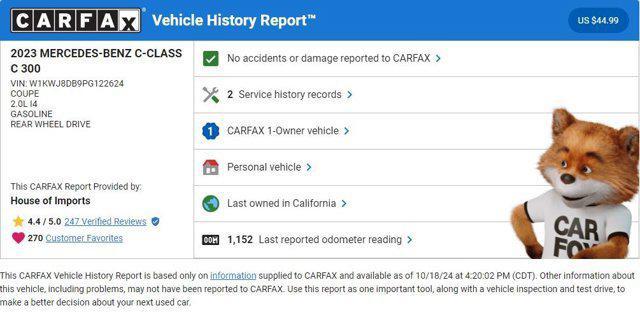 used 2023 Mercedes-Benz C-Class car, priced at $39,995